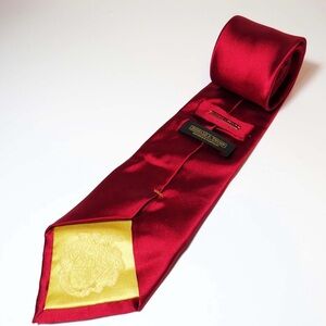 Donald J. Trump Signature Collection Solid Luxury Red 100% Silk Tie